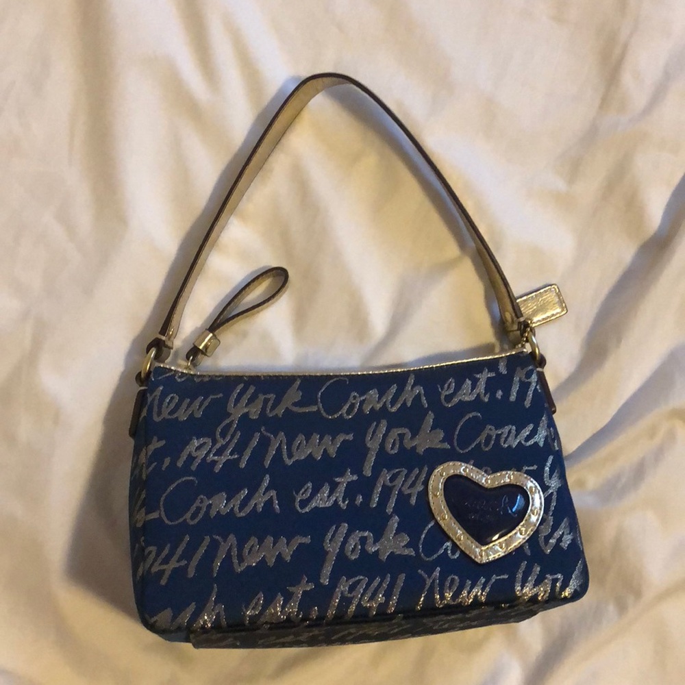 Blue & Gold Coach Purse
